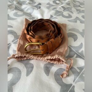 Loeffler Randall Tan Leather Belt (XS/S)